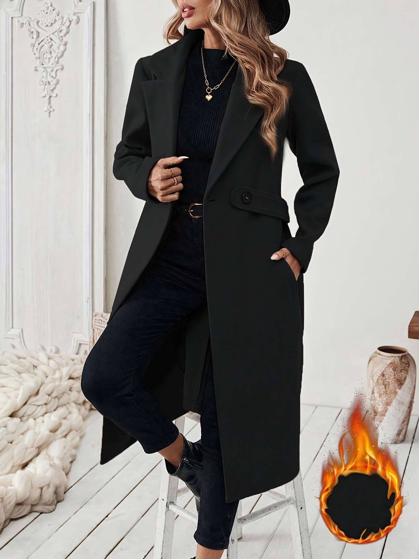 Ladies Long Coat Party Wear Winter Long Coat Dresses Woolen Coat