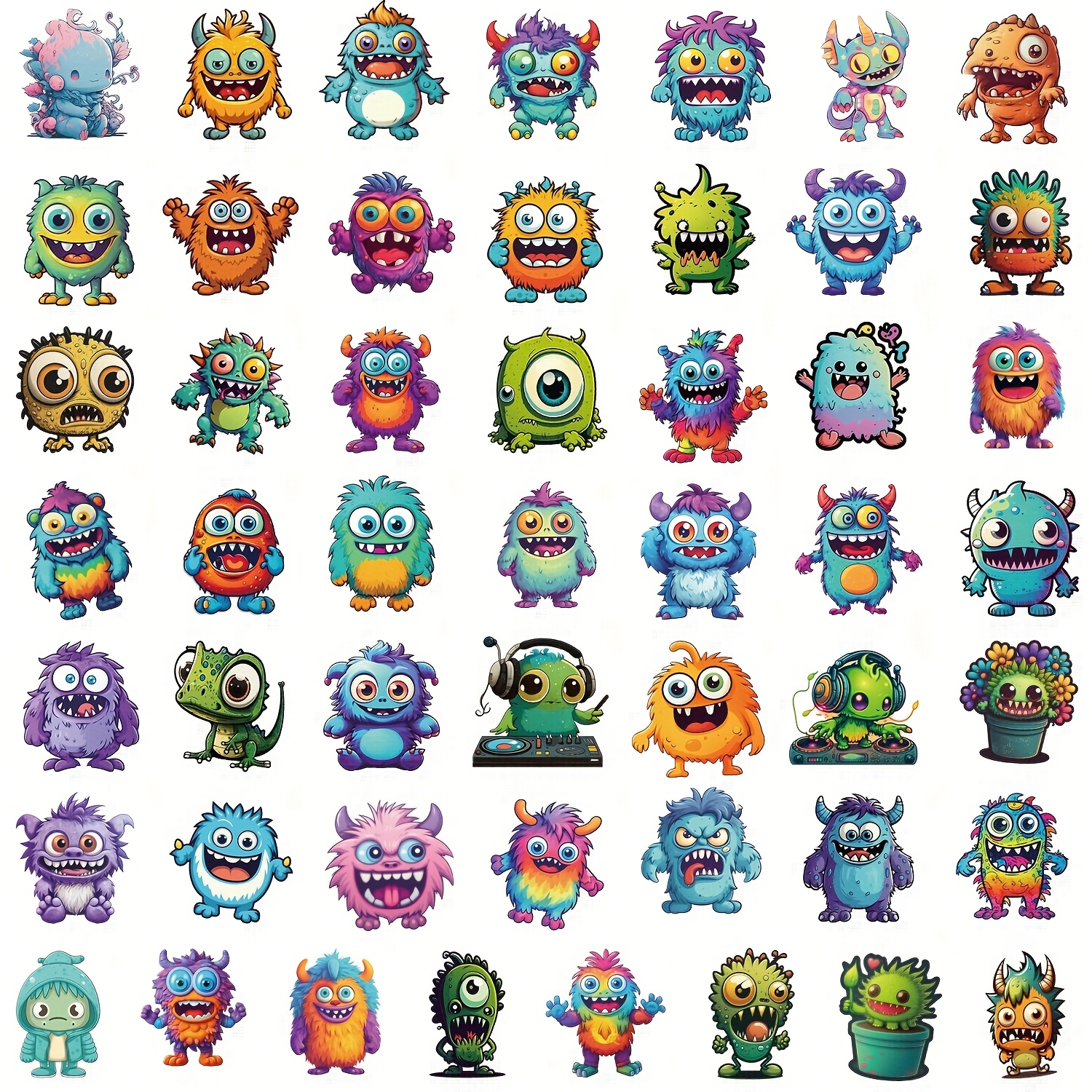 50pcs Funny Stickers Vinyl Aesthetic Stickers For Bicycle, Water Bottle, Hardhat, Luggage, Bike Skateboard