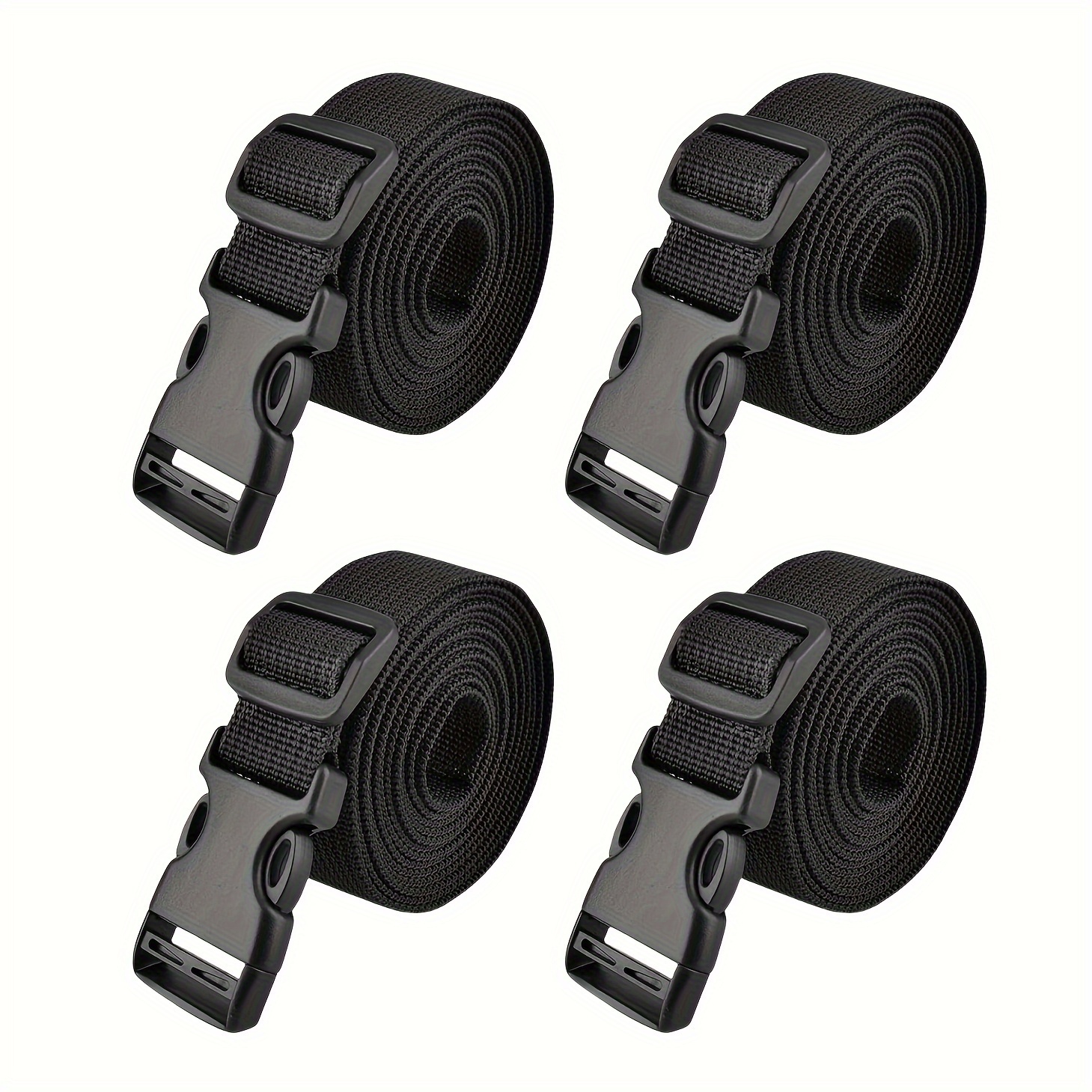 Image of 4pcs/set Tie Straps Lashing Strap Luggage Belt For Suitcase Travel Packing Cargo Trucks Additions For Bike Rack Backpack Sleeping Bag Box