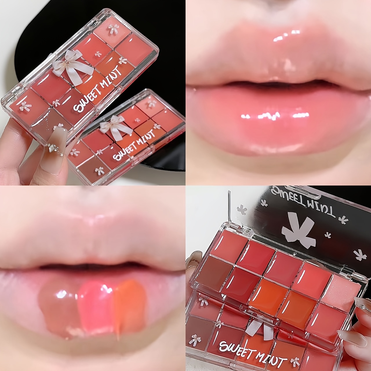 [sleek Packaging] Mini 10-shade Lip Glaze Palette - , Natural Look, Formula For Types - , , &