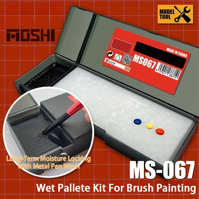 

Wet Palette Kit For Brush Painting With Stainless Steel Washer, High-density Nano Sponge, And Water-conducting Paper - Applicable Age Group 14+