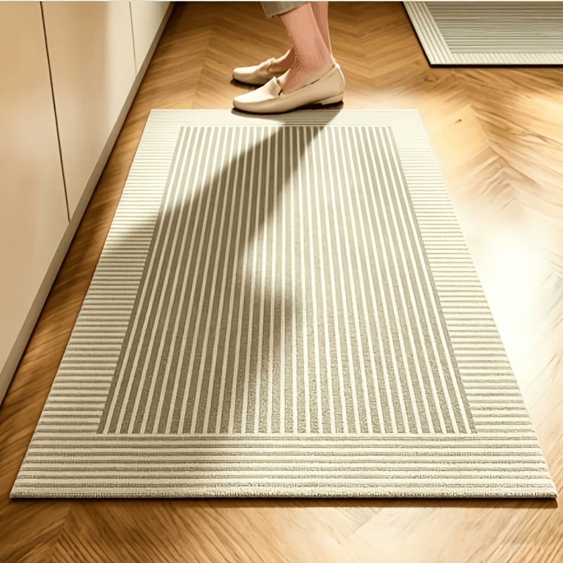 Image of Kitchen Bathroom Mat Mud Bathroom Absorbent Mat Non-slip Quick- Pad Suitable For Kitchen Sink Bathroom Dry Area Laundry Room Hallway