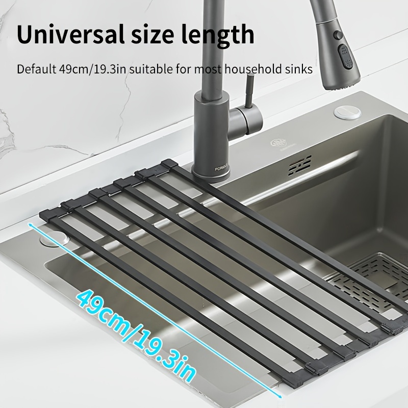 aluminum foldable dish rack space saving kitchen organizer for dishes utensils draining     use details 4