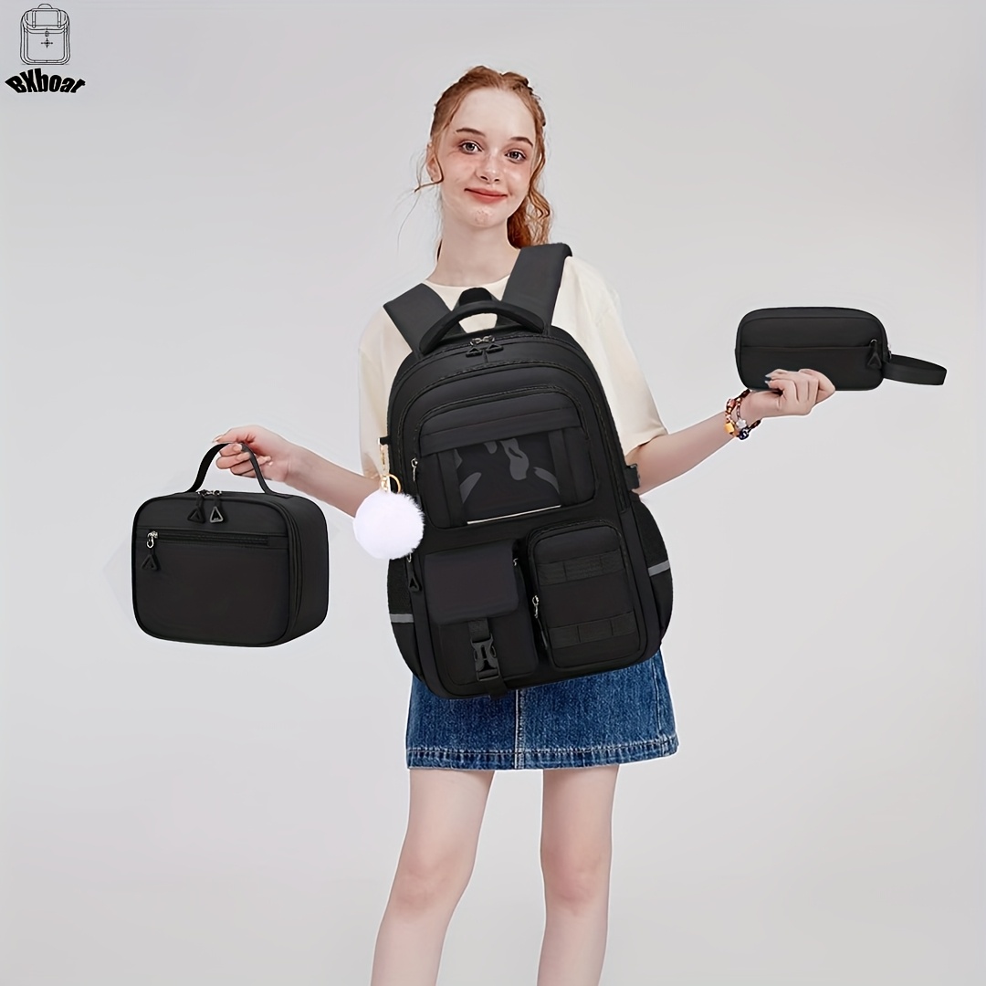 3pcs strawberry casual backpack set large capacity 16 - Temu  display picture 1