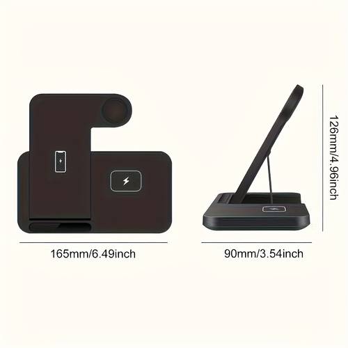 foldable wireless charging station for samsung multiple devices 3 in 1 15w fast charger dock stand for phone galaxy z flip z fold 5 4 3 s24 s23 s22 s21 s20 ultra fe note 9 galaxy watch 6 5 4 2 1 buds