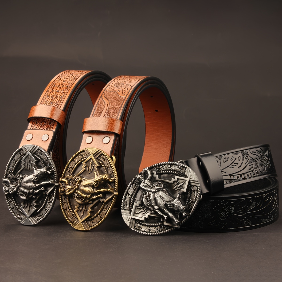 WMG Fibbia per cintura in stile western con mappa del Texas, fibbia per cintura da cowboy, adatta a 1,5, Scorpione con stemma imperiale, genitore