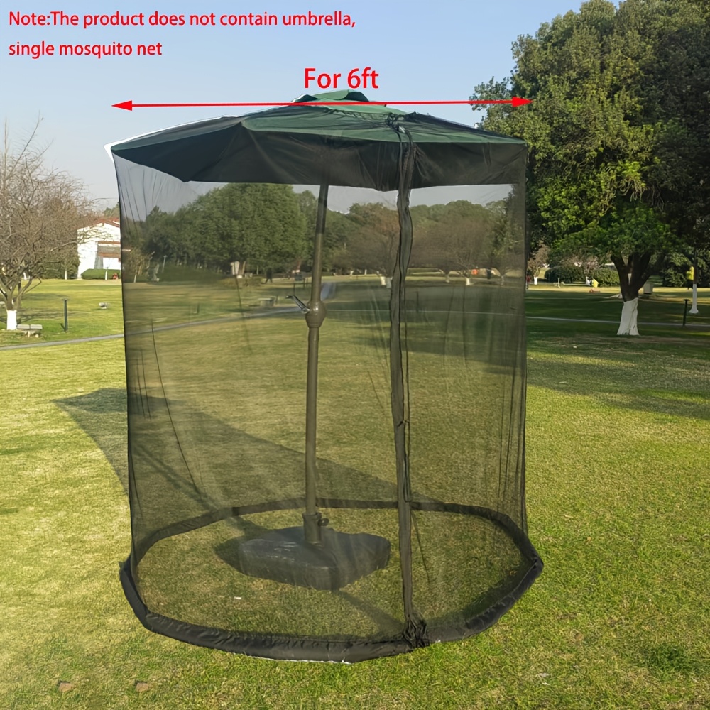 

6ft Outdoor Patio Umbrella Mosquito Netting Mosquito Net With Zipper Door For Most Outdoor Umbrellas Or Cantilever Hanging Umbrellas ( Mosquito Net Only)