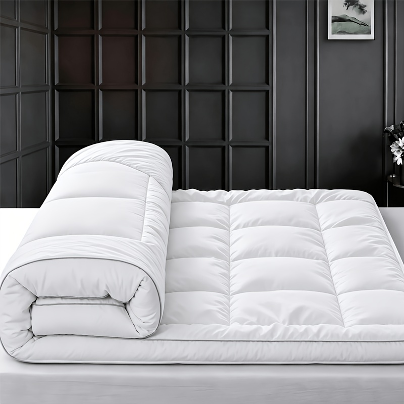 TEMU Surmatelas de luxe, protège-matelas toutes saisons, housse de matelas surélevée matelassée, surmatelas, protège-matelas respirant avec poche
