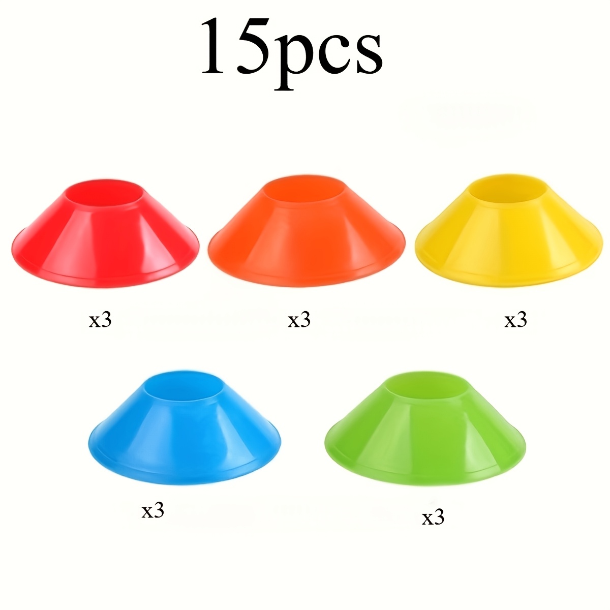 TEMU Set da 15 dischi di marcatura piccoli di colori casuali, adatti per a ostacoli per allenamento di velocit� e nel calcio e nel basket, barricate,