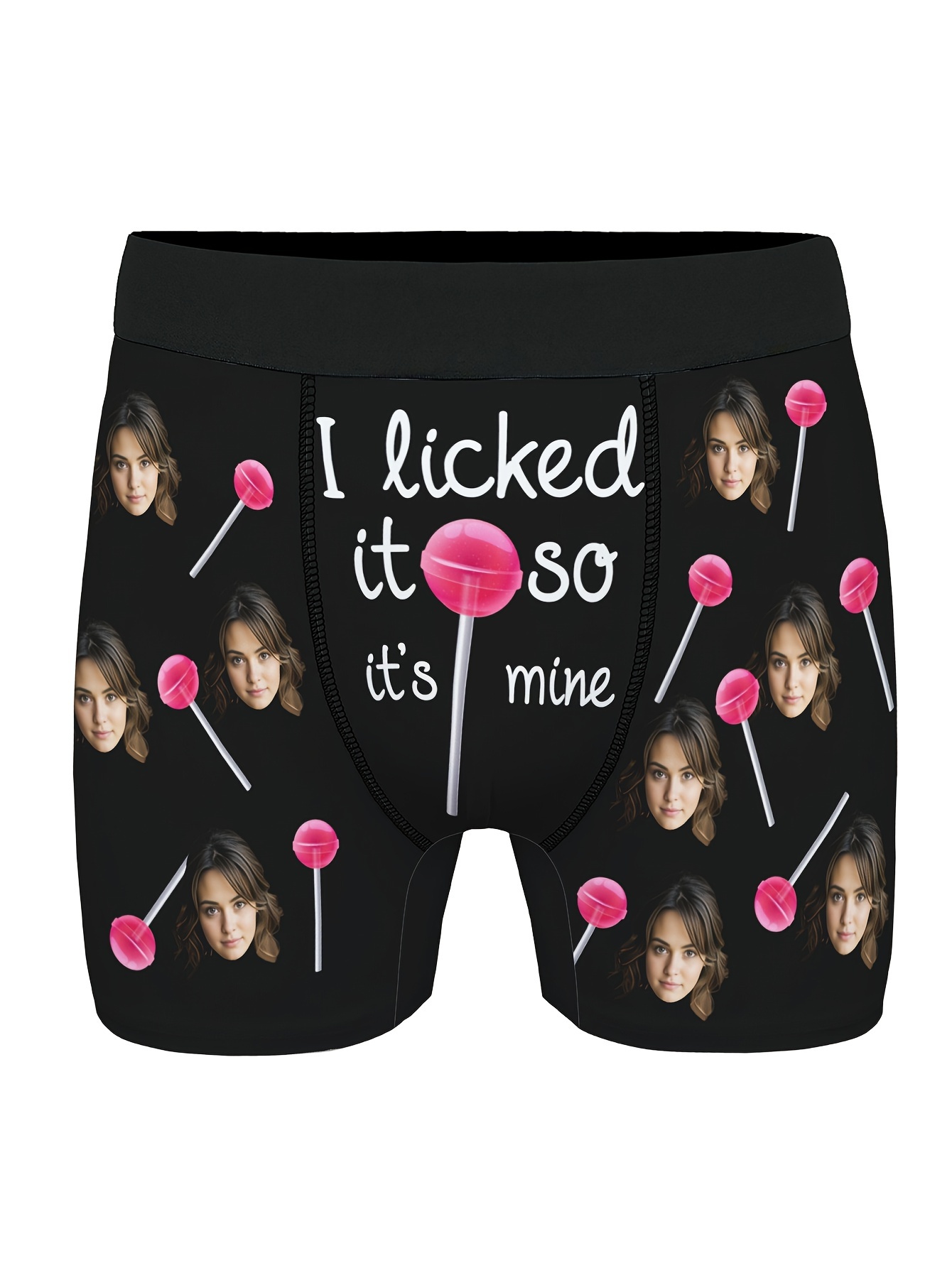 Men's Customized I Licked It So Its Mine Boxers Boxer Personalized