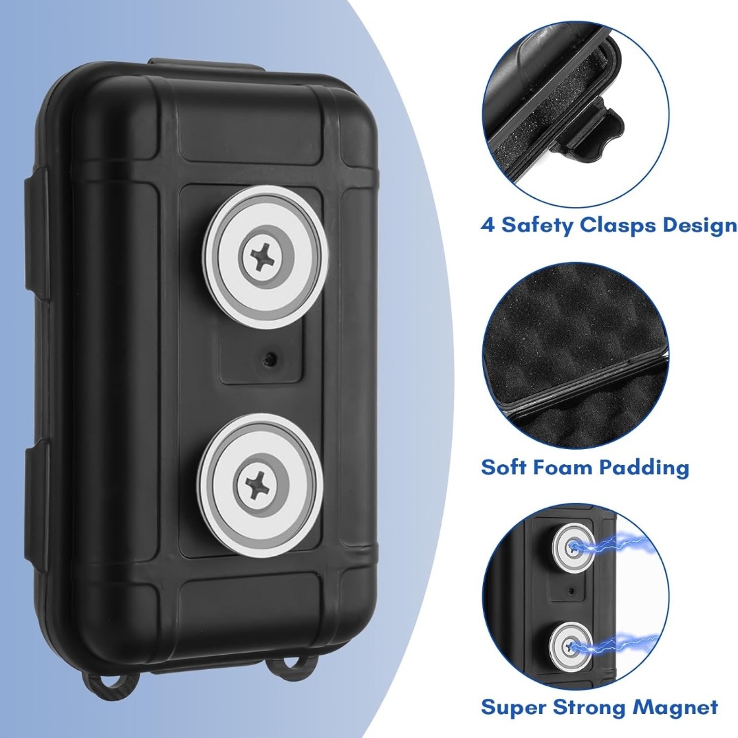 Image of 1pc 2pcs Magnetic Key Holder Box - Waterproof & Dustproof Hide A Key Box For Car, Under Car Magnet Key Storage For Home, Outdoor Use