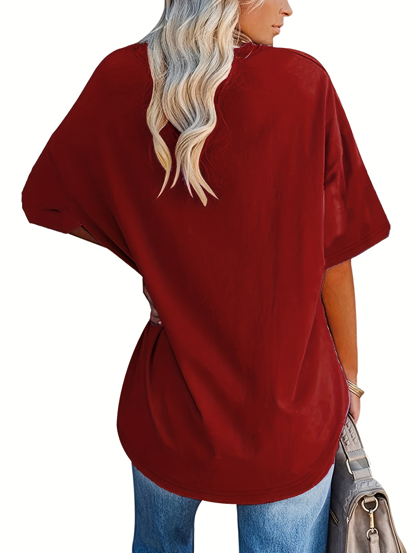 Plus Size Solid Simple T-Shirt, Casual Crew Neck Short Sleeve T-Shirt, Women's Plus Size?Clothing