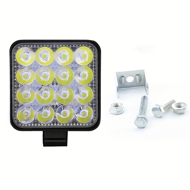 Led Work Light 9 30v 16led Mini Square Road Auxiliary Light Temu