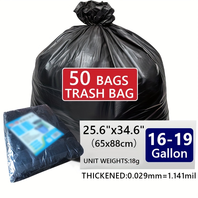  Bolsas de basura negras pequeñas, paquete de 200 unidades,  bolsas de basura gruesas de 4 galones, bolsas de basura pequeñas para  oficina, cocina, dormitorio (200) 1 : Salud y Hogar