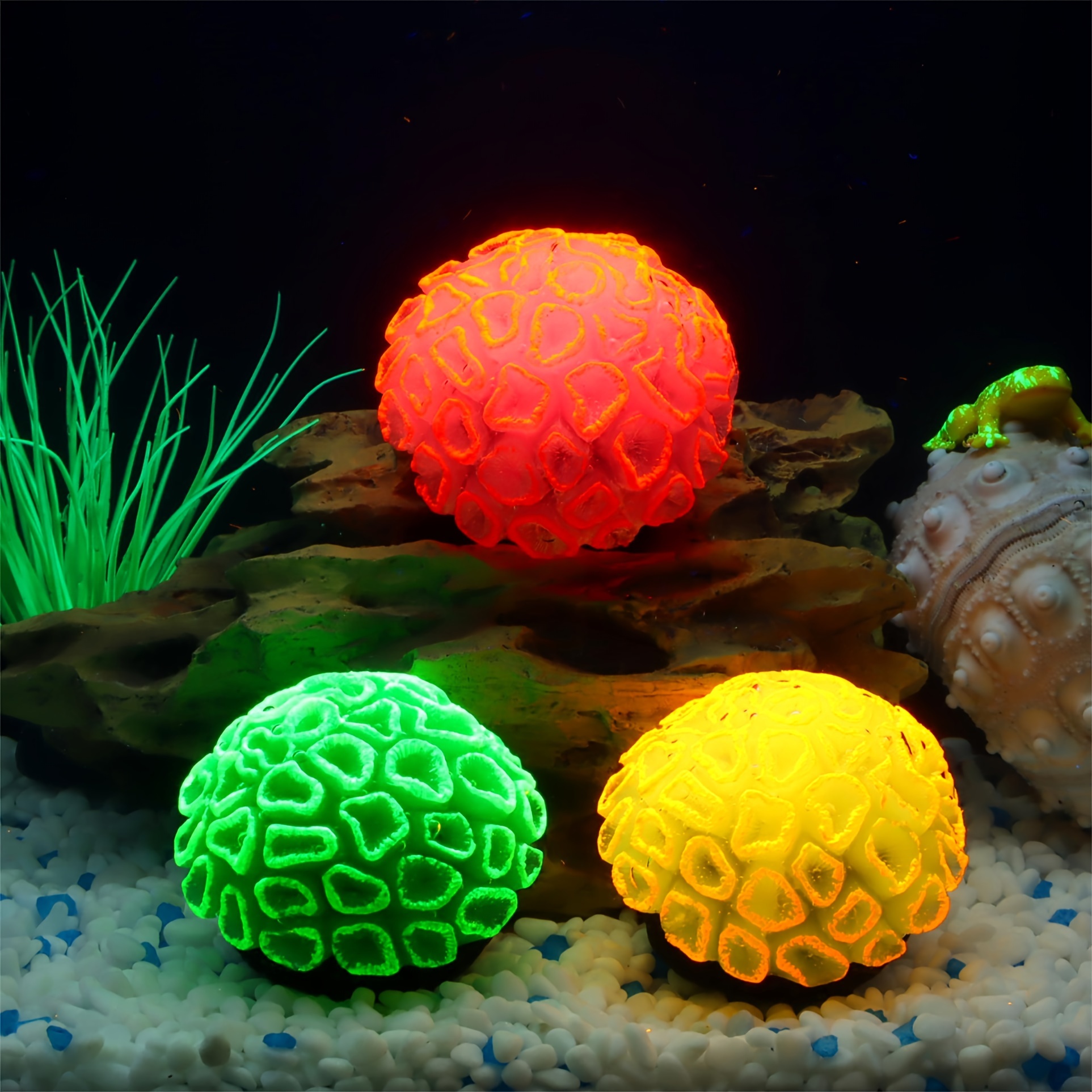 

1pc Fluorescent Decor - Polyurethane - Enhances Tank &