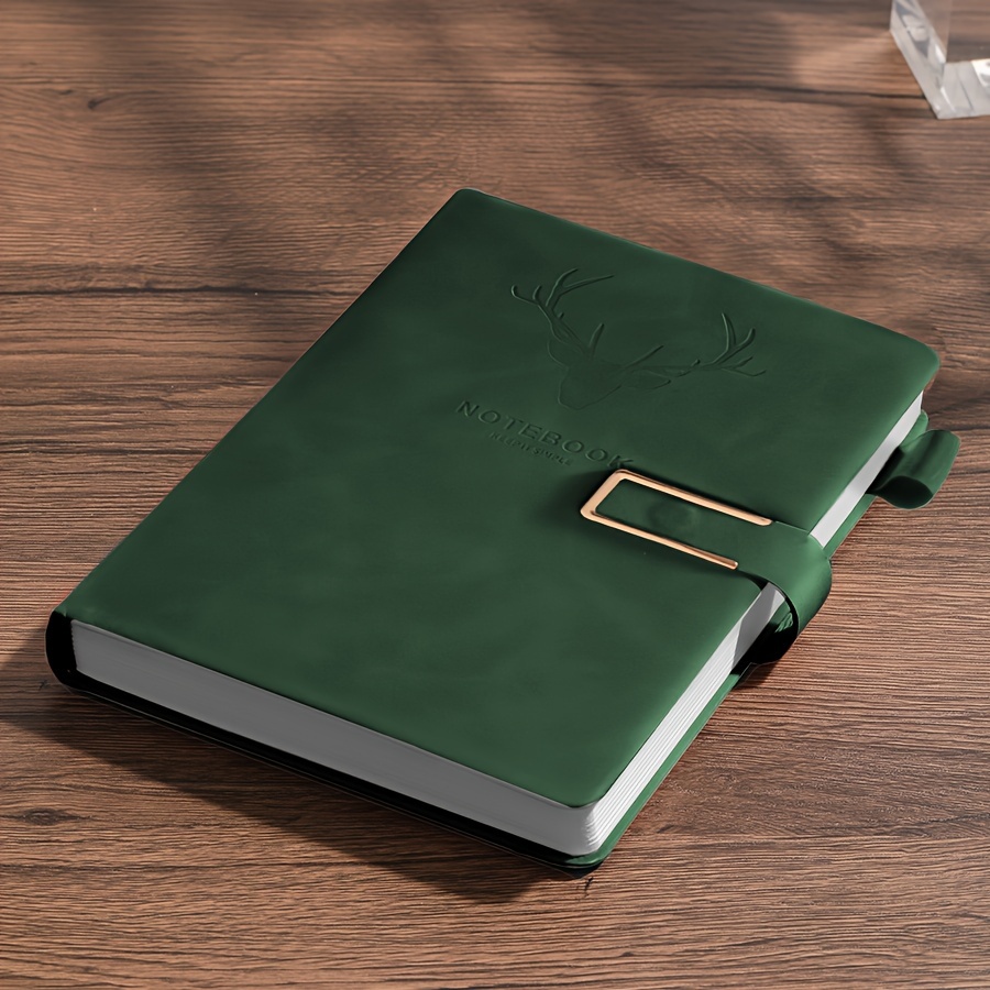 Vintage A5 Leather Notebook, 200 Pages With Leather Cover, Featuring A Softcover And Bookmark - Ideal For Business Meetings And College Students