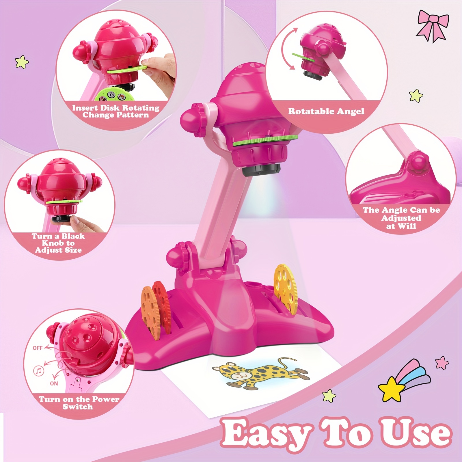 wakeInsa Drawing Projector,Arts and Crafts for Kids,Include Drawing Board,Crayons,Coloring Book,Stickers etc,Girls Unicorns Toy,Toddler Learning Toys, : wakeInsa Drawing Projector for Kids with Art Supplies