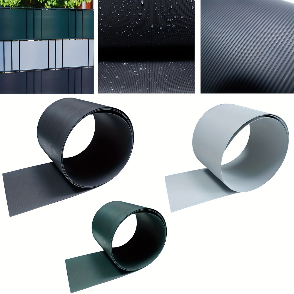 

10pc Privacy Strips Hard Pvc Privacy Film 2.5mx19cm Privacy Fence Roll Opaque Double Bar Privacy Windbreak