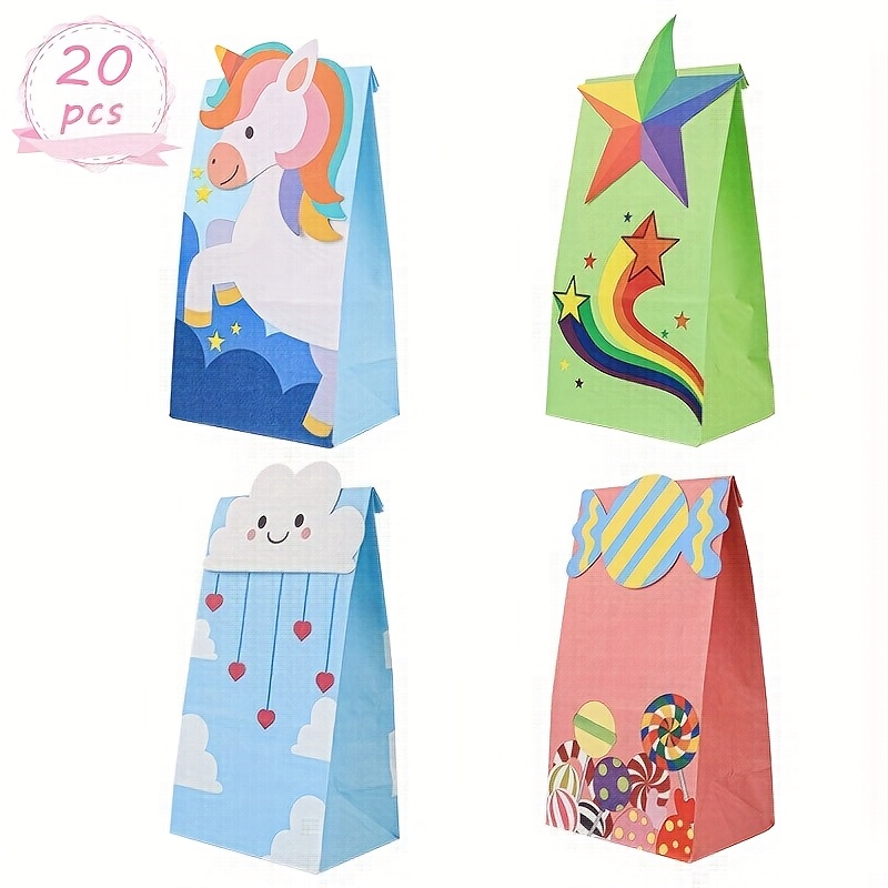 20pcs Rainbow Party Favor Bags - Ideal For Weddings, Birthdays & Celebrations - Decorative Gift Boxes