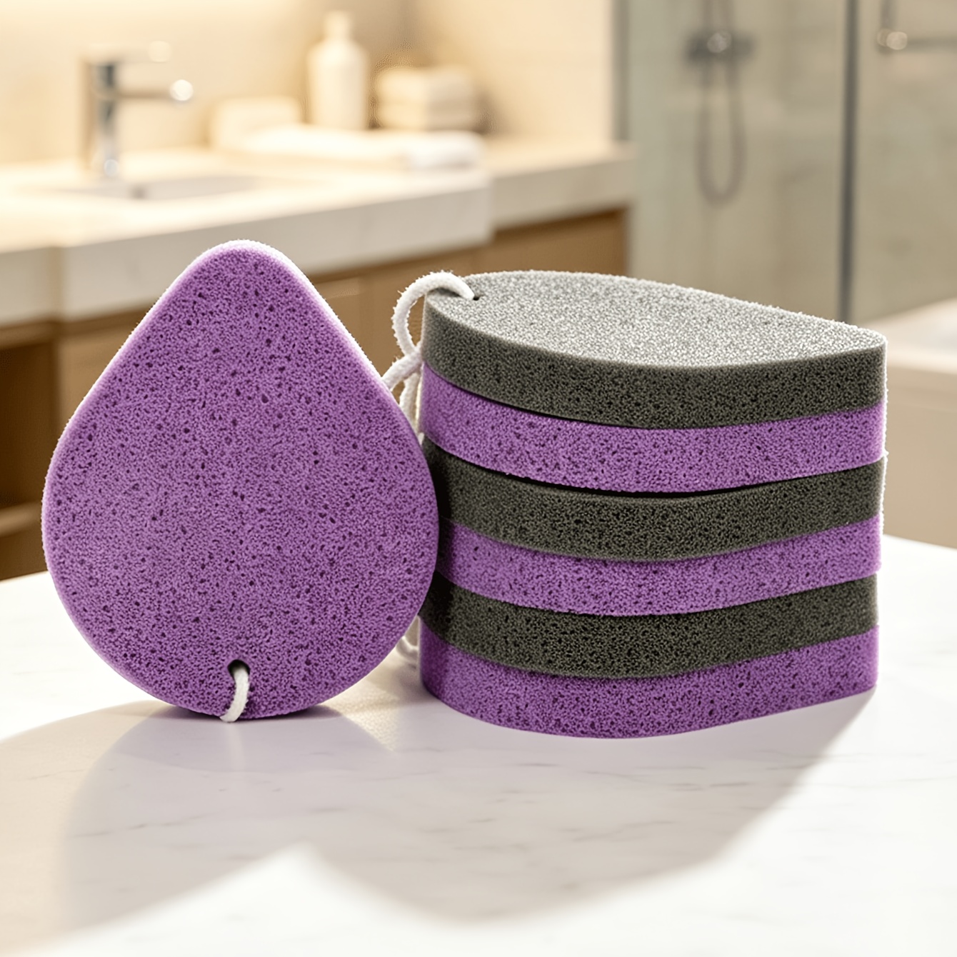 2pcs Soft Teardrop Exfoliating Washing Pad for Daily Skincare