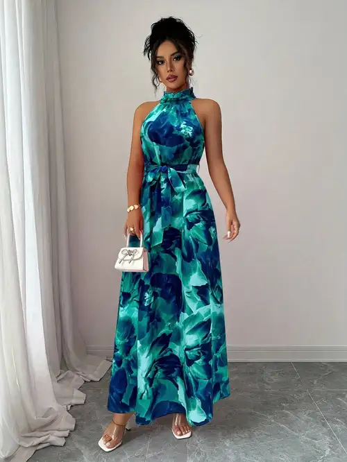 one piece dress for date night MLCDZ Womens Satin Wide Leg Jumpsuits Dressy Casual Flowy Spaghetti Strap V Neck Sleeveless Indoor Date Night Rompers One Piece Outfits with Pockets