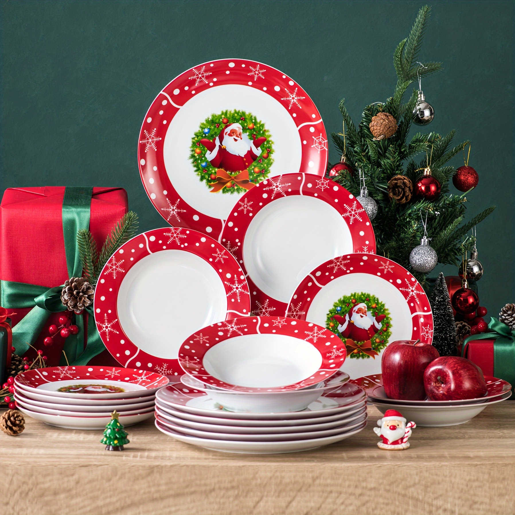 Christmas Decorations Amazon Christmas Dinner Plates HongHeng