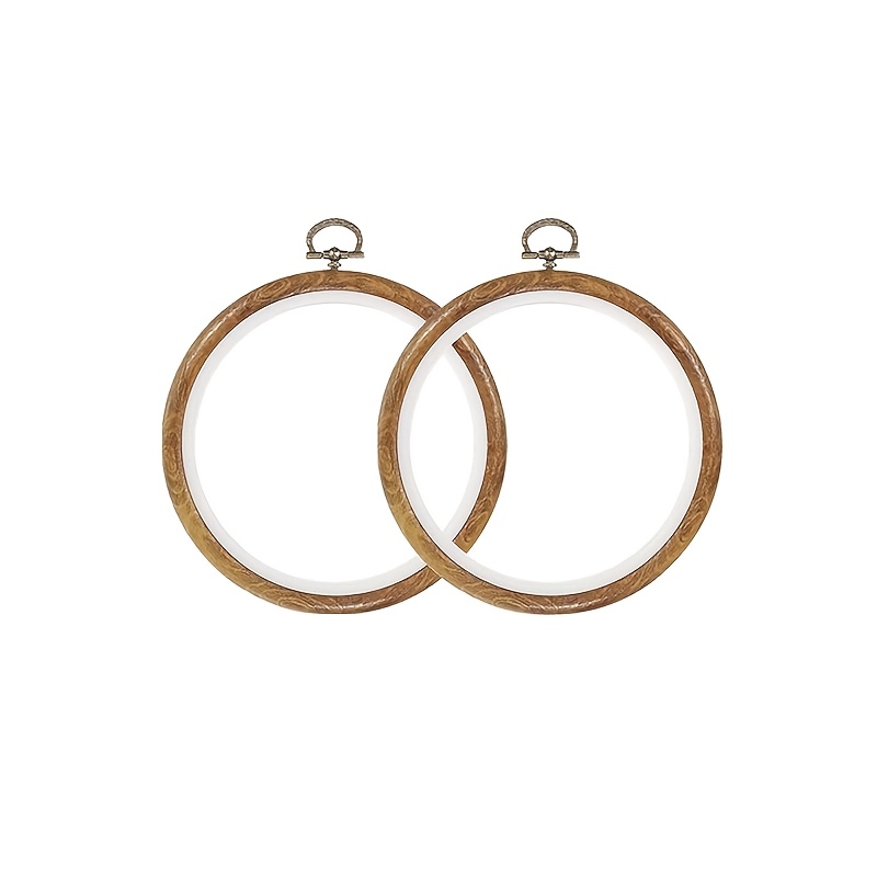 TEMU Lot de 2 cercles de broderie ronds, cercles de pour point de croix pour la couture à , cadeaux de bricolage et décoration