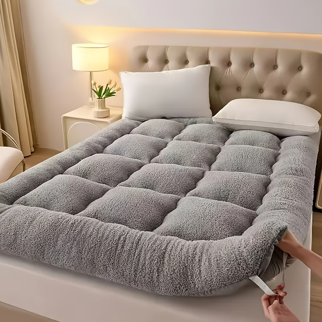 

Matelas en ultra- - Épais, portable et pliable, adapté aux dortoirs, aux chambres et aux hôtels - Lavable en machine, couleurs assorties - de Noël, rentrée scolaire, An