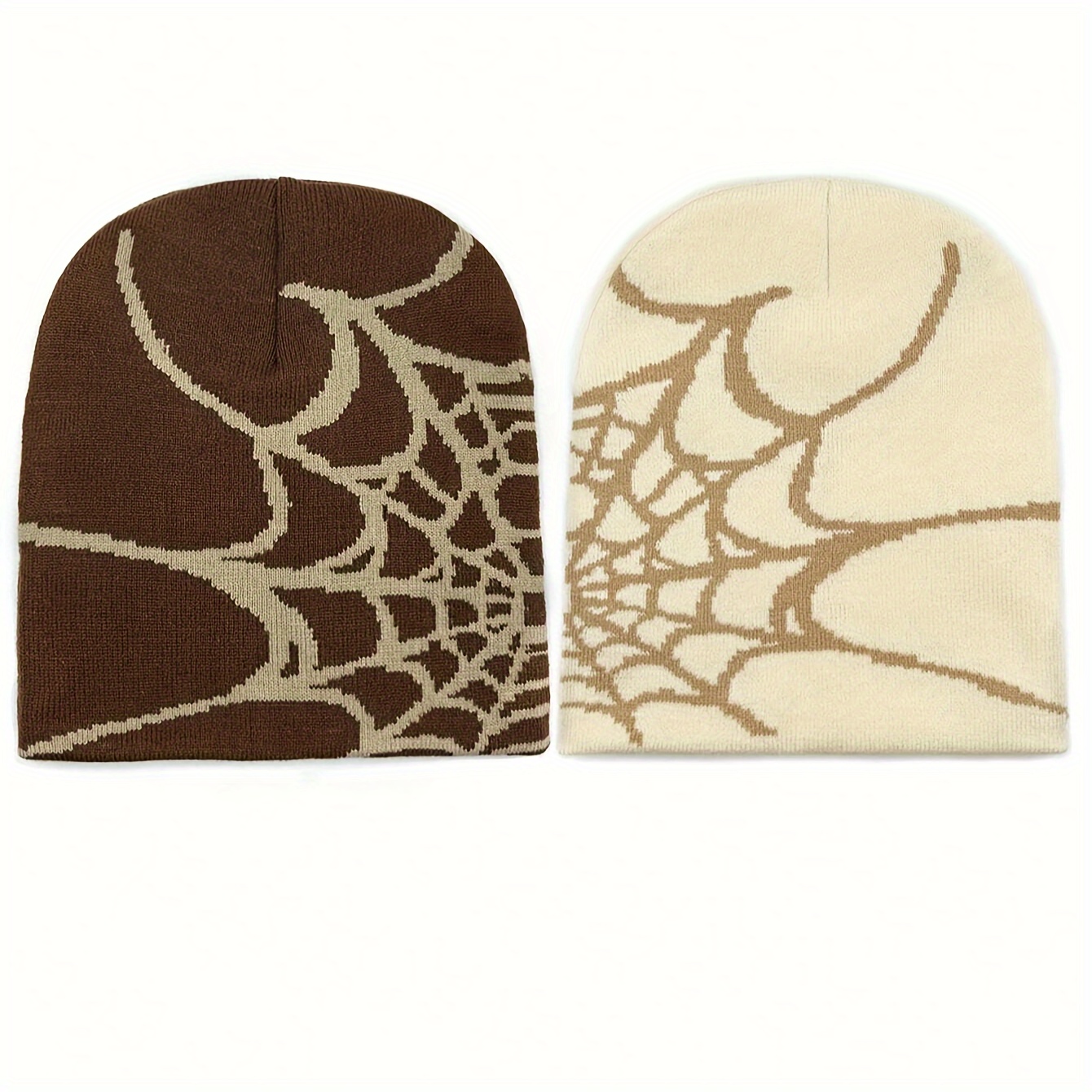 

Two-pcs Spider Web Jacquard Women's Knitted Hat Set