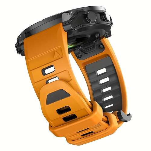 22 26mm two tone watch band compatible with 8 47 51mm g2 mk3i 51mm fenix 8 51 47mm 7x 6x 5x soft silicone sport strap for pro 51mm 7 amoled enduro3 2 forerunner 955 965