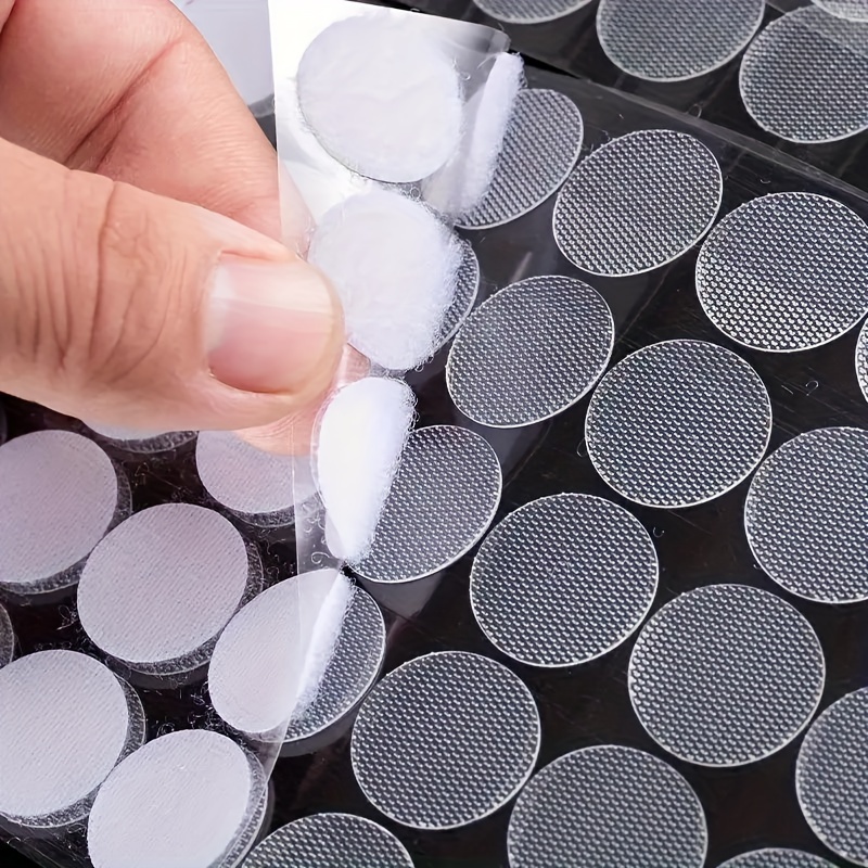 

Set Of 612 Pieces (306 Pairs) Of Adhesive Dot Stickers With Transparent Hooks And Loops. The Stickers Have A Strong 10mm Glue And Come In White And Black Round Coin Shapes.