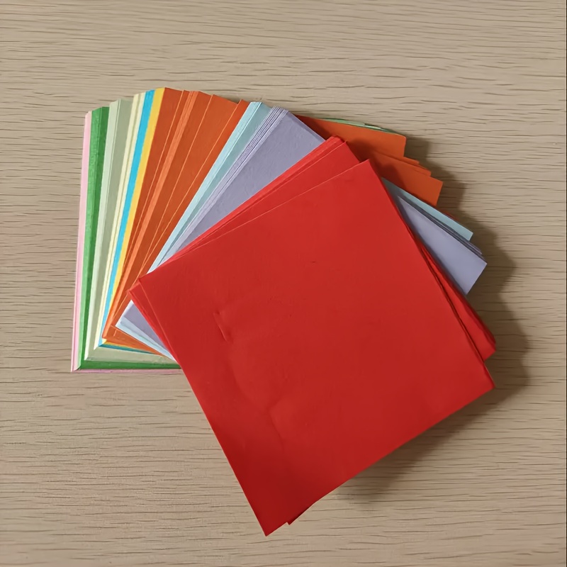 

100pcs Premium Handmade Colored Paper - Square Cardstock For Crafts, Origami & School Projects