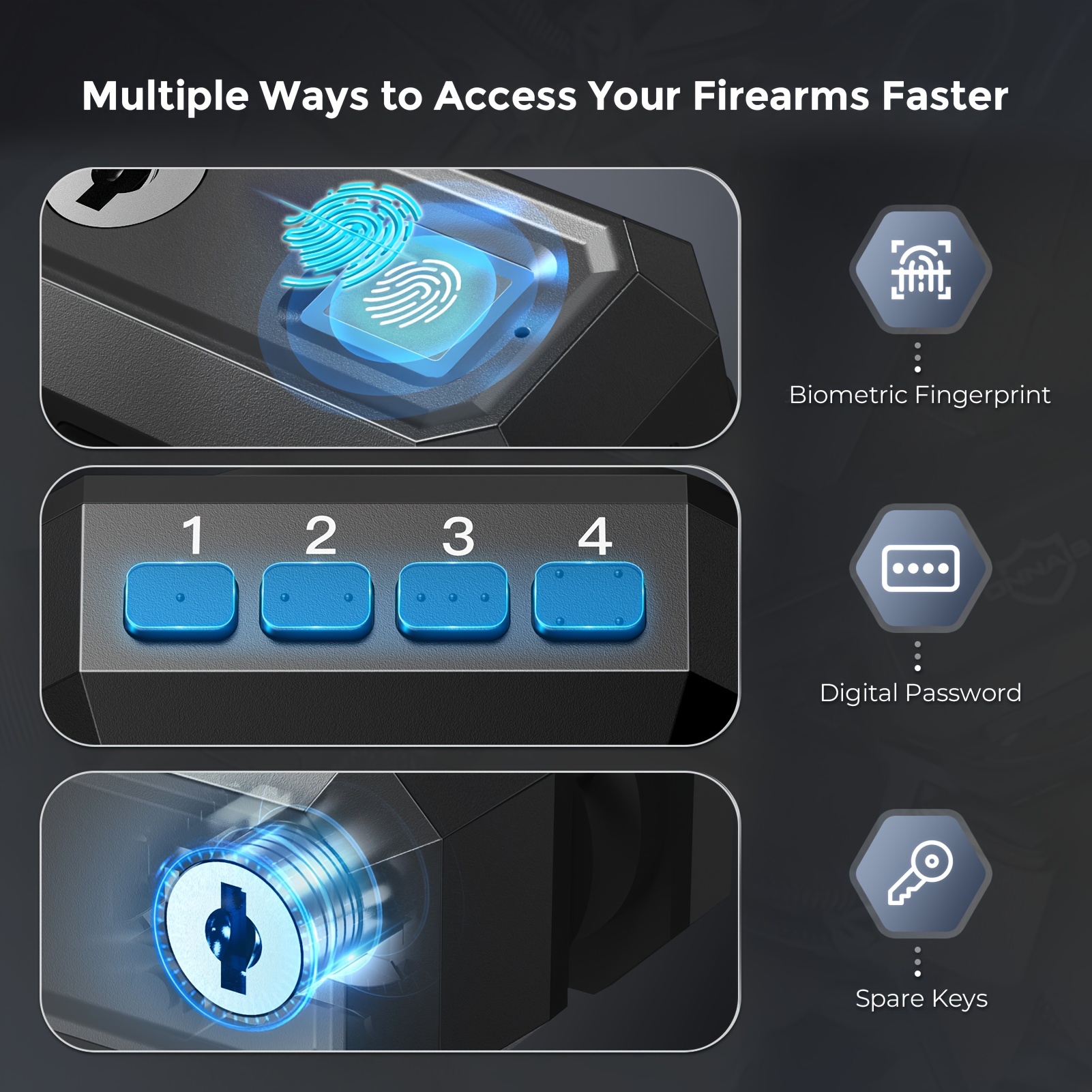 Defender Se Gun Trigger Lock Pistols Biometric Gun Lock Temu