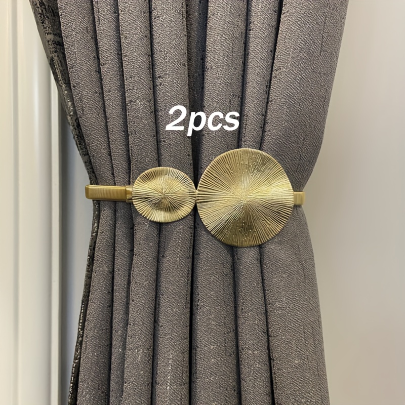 E-shop 2 Stück Kreative Lotusförmige Vorhanghalter, Runde Metall Vorhangbänder, Dekorative Vorhangaccessoires, Vorhangorganizer, Wohnaccessoires,