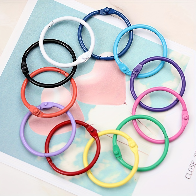 

30pcs Round Binders - Iron Snap Rings For Photo Albums, Stationery, Key Rings And More