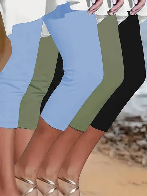 plus size 3 pack high waist compression yoga pants womens tummy control moisture wicking cropped leggings stretch workout capri