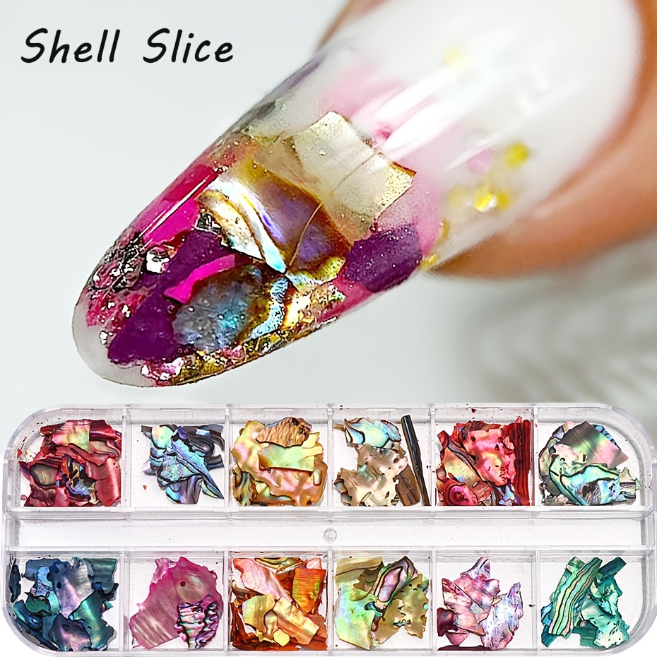 

Irregular Shell Slices Nail Art Decorations Abalone Sea Shell Sequins Holographic Diy Manicure Accessories