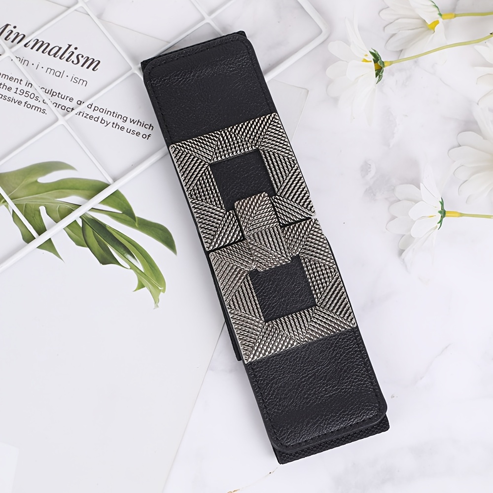 Image of Elastic And Stretchy Women's Waist Belt With Seasonal Decoration, Waist Seal, Dress, Down Jacket, Wide Belt Lr1470