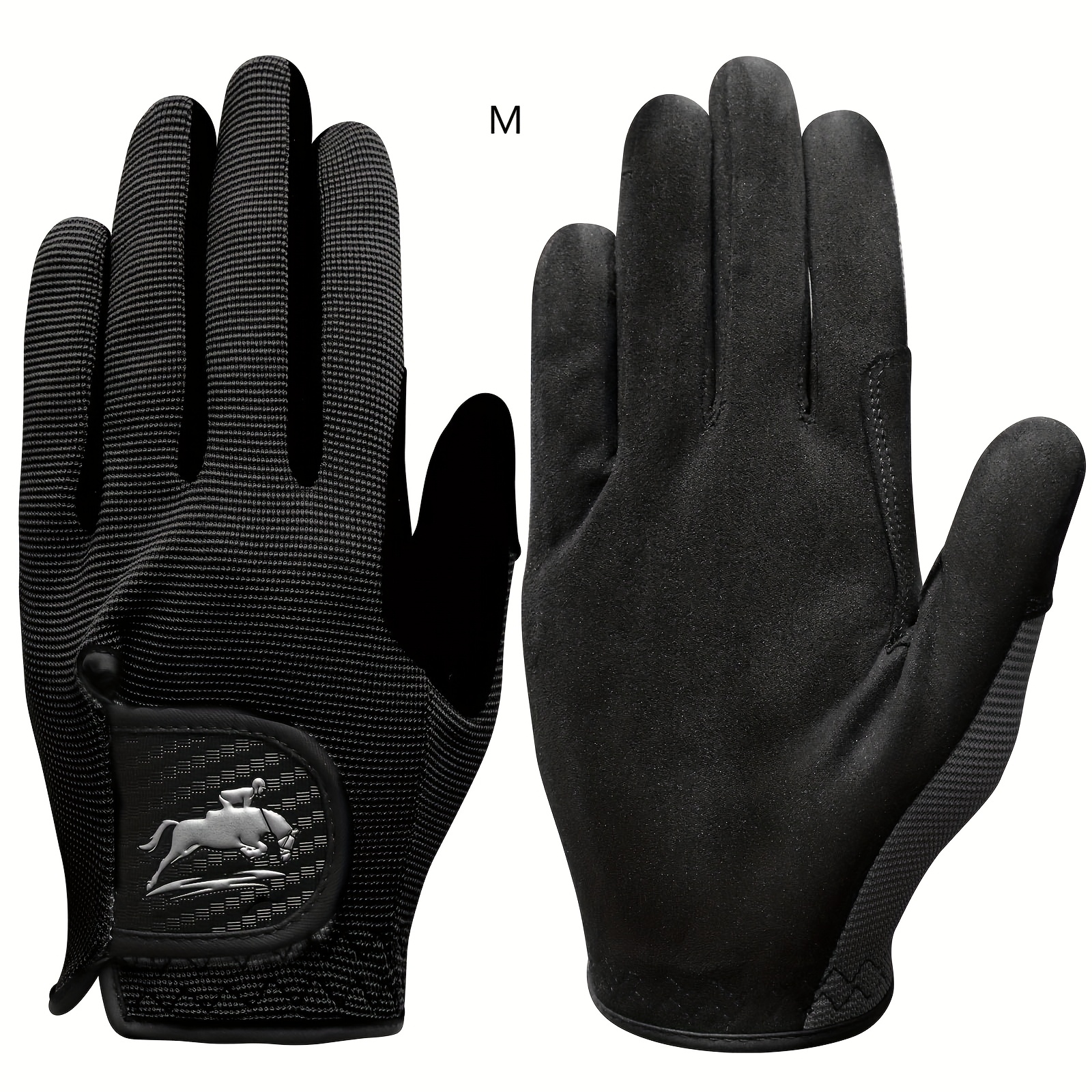 TEMU Women's Riding Gloves, Stretchable Equestrian Gloves, Riding Women's Anti-slip Breathable Lightweight Perfect For Cycling, Bike, Outdoor