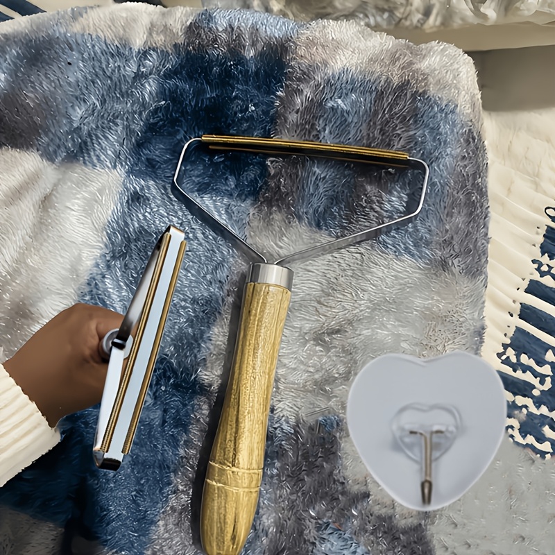 TEMU An Excellent And Convenient Manual Hair Removal Tool And Self-adhesive Hooks For Hanging And Storage, Allowing For Use. A Double-sided Fabric