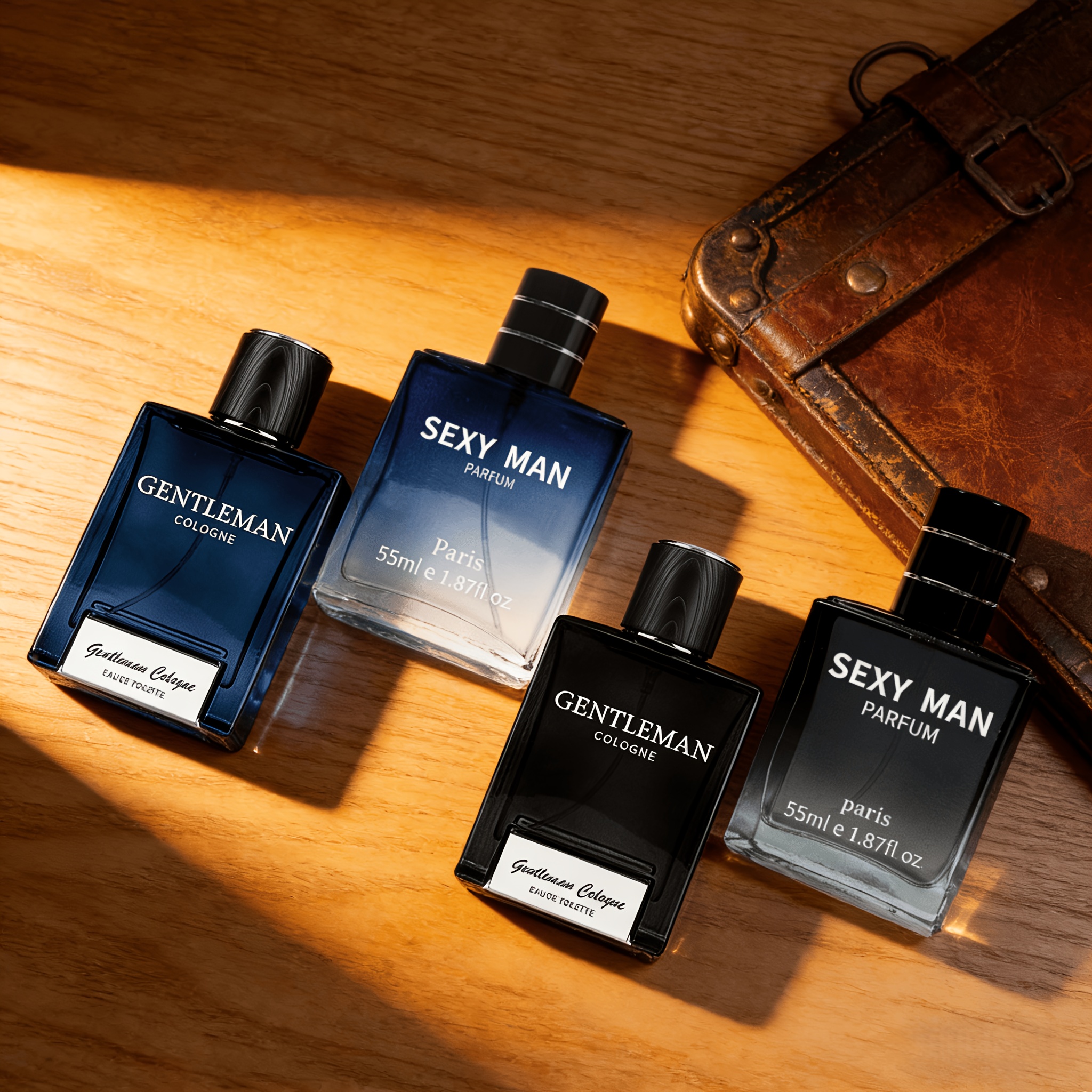 Image of Perfume Four-piece Set Set Cologne Gentleman Mature Ocean Fragrance Long-lasting Fragrance Holiday Gift Box Independent Packaging Affordable Total