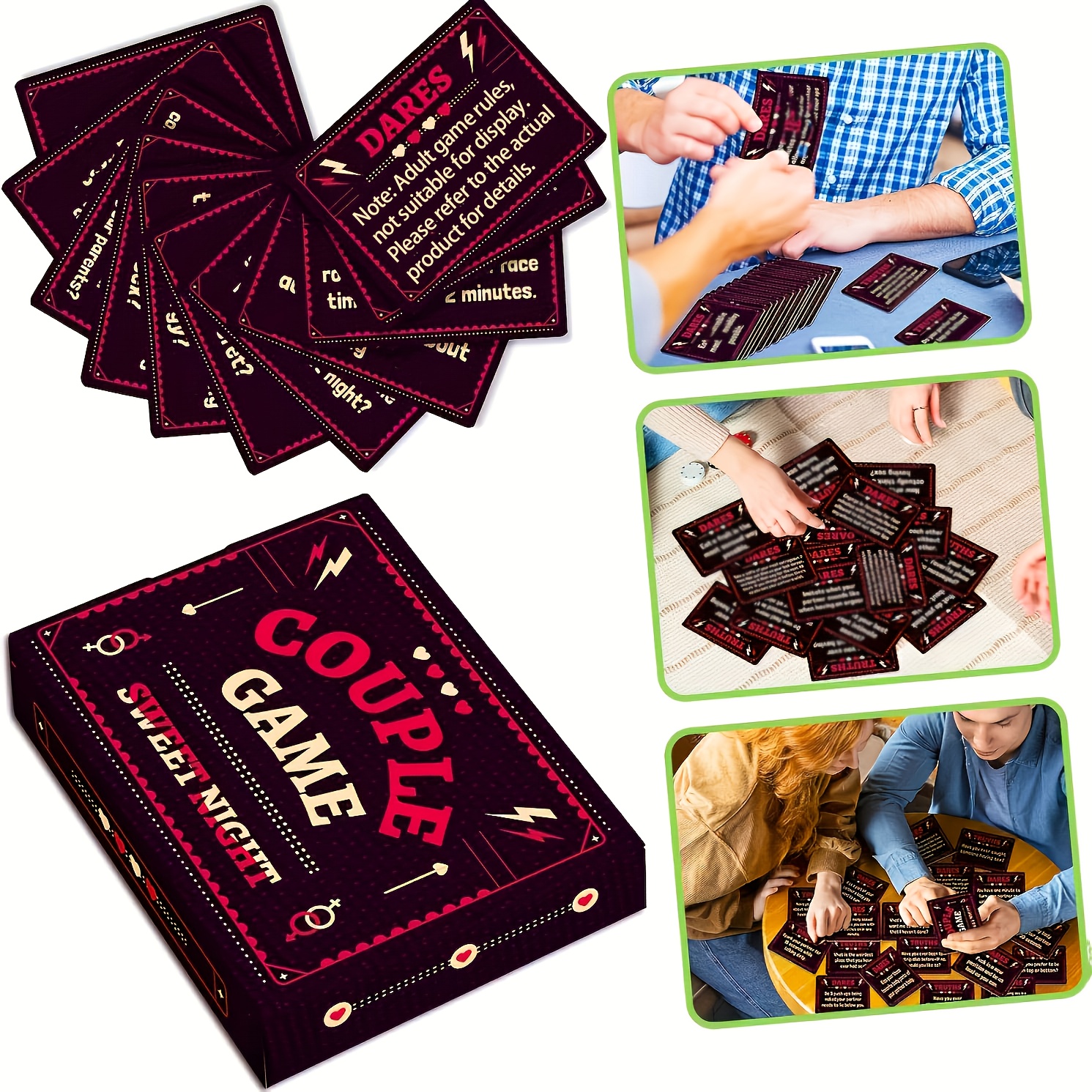 

Romantic Couples Game Cards - 50 Fun & Entertaining Props For , Ideal For Valentine's Day & , Romantic, Couples Game, Valentine's Day,