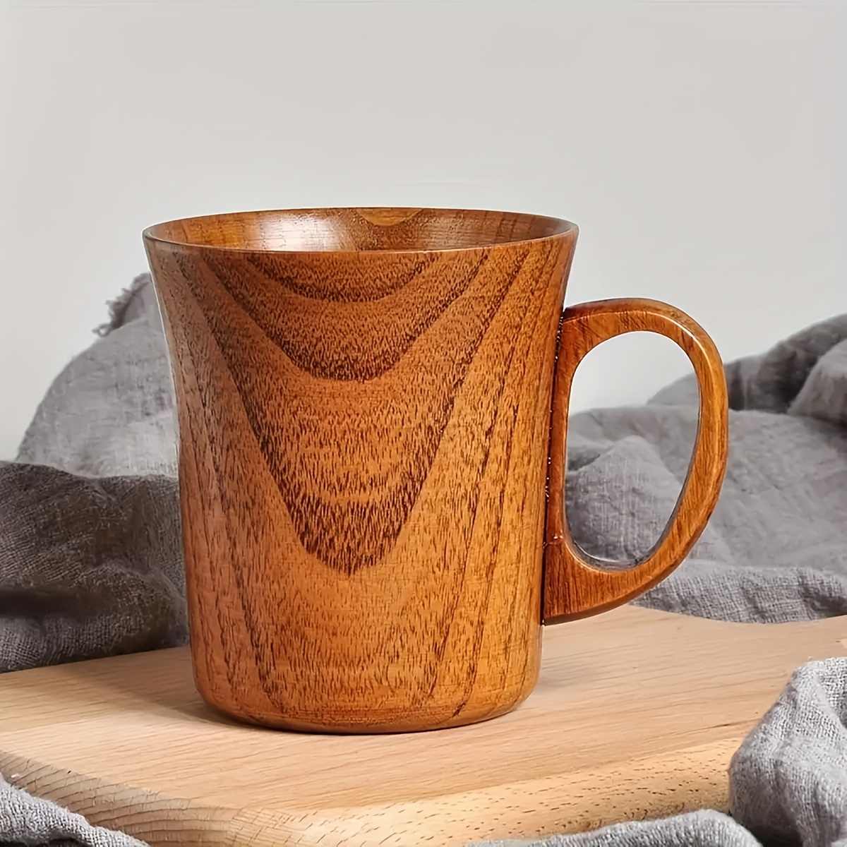 2pcs set of   wood mugs reusable hand wash only multi purpose   office cup collection Product details 0