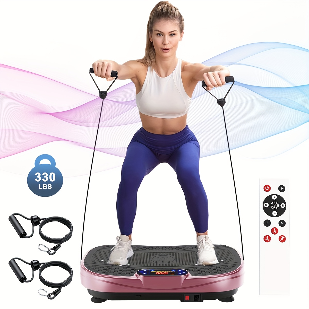 TEMU Vibration Plate Fitness Platform Exercise Machine Vibrating Shaking Full Workout Vibrate Tand Shake Board Sport Gym For Fitness Machine, Without Battery