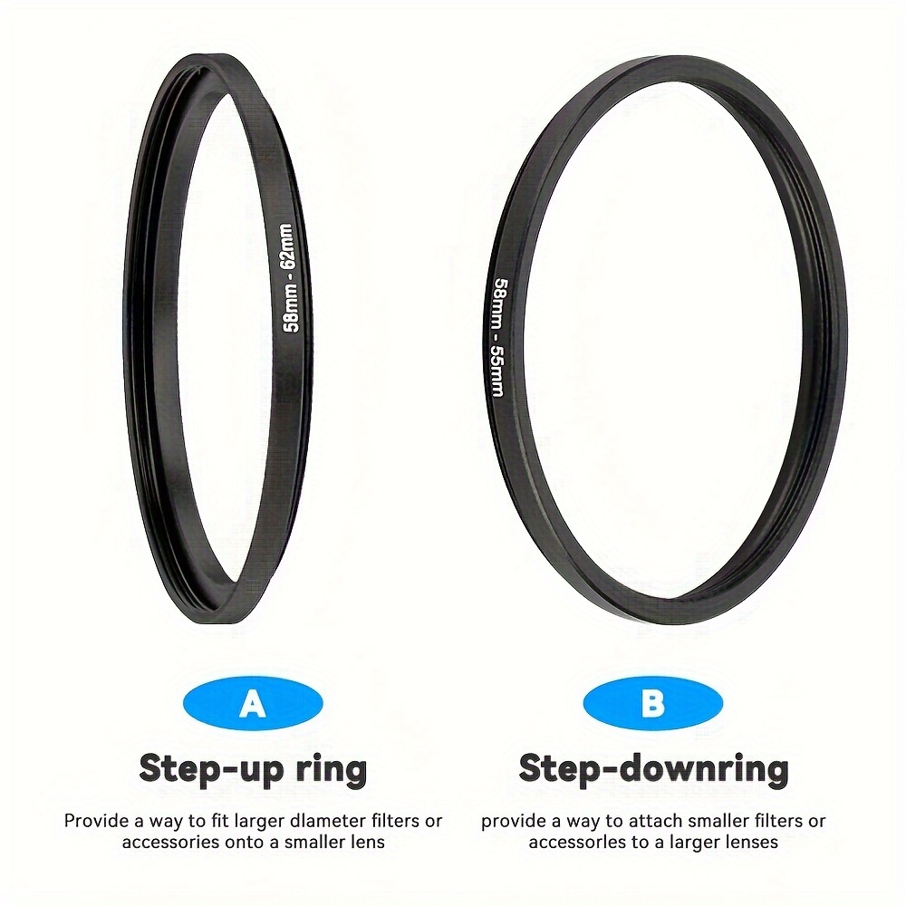 MARUMI Anello Adattatore Di Conversione Step-up OBIETTIVO 49mm - FILTRO 58mm - Foto 10