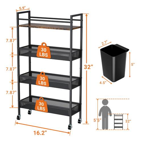 kitchen storage cart
