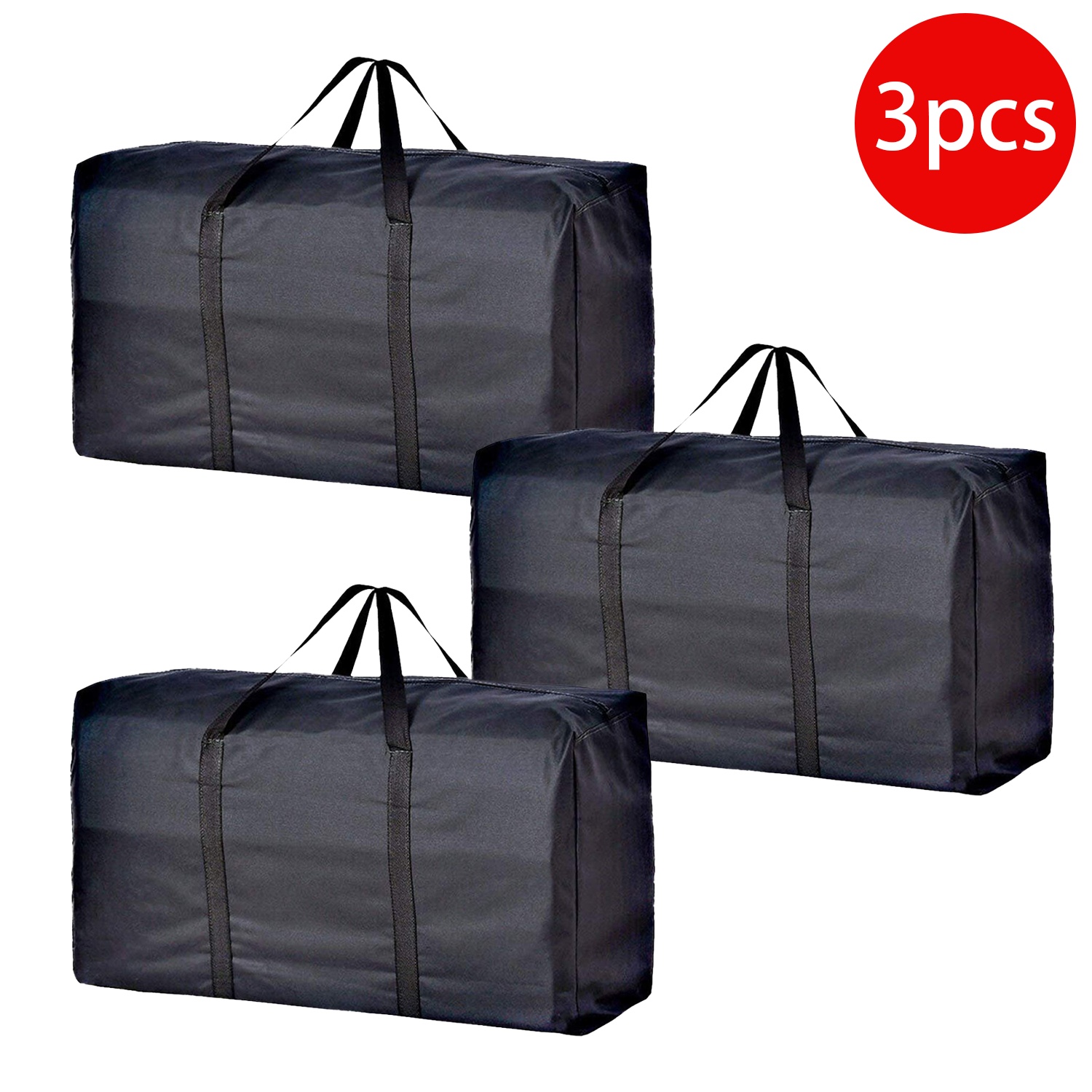 item picture 3 6pcs heavy duty extra large moving bags with reinforced zippers sturdy handles durable fabric storage   for clothes seasonal decor   machine washable space saving organizers oversized storage solution