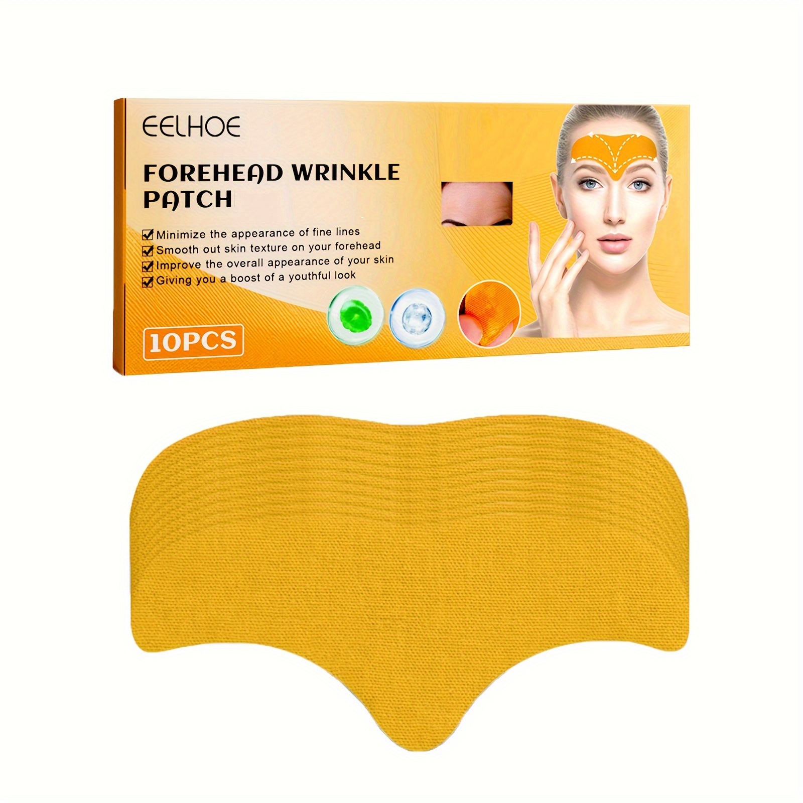 10pcs, Frontal Firming Patch, Smoothes And Softens Forehead Skin, Lifts And Tightens The Face