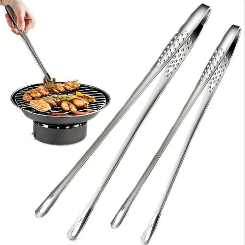1pc 2pcs stainless steel multifunctional barbecue clips bread clips and ice clips barbecue baking and camping durable kitchen tools for restaurants and families