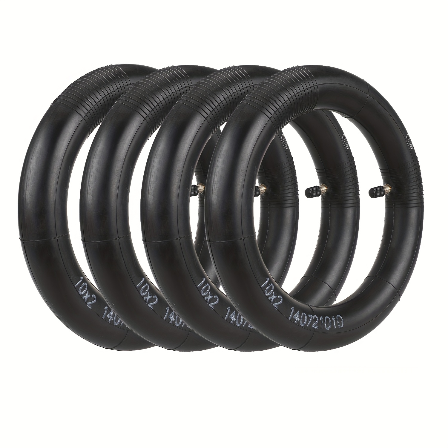 (4-pack) 10*2 Scooter Inner Tubes Thickened 10 Inches Hose With Straight Valve Replacement Parts Tire For Electric Scooter 10×2.0 Tire Inner Tube